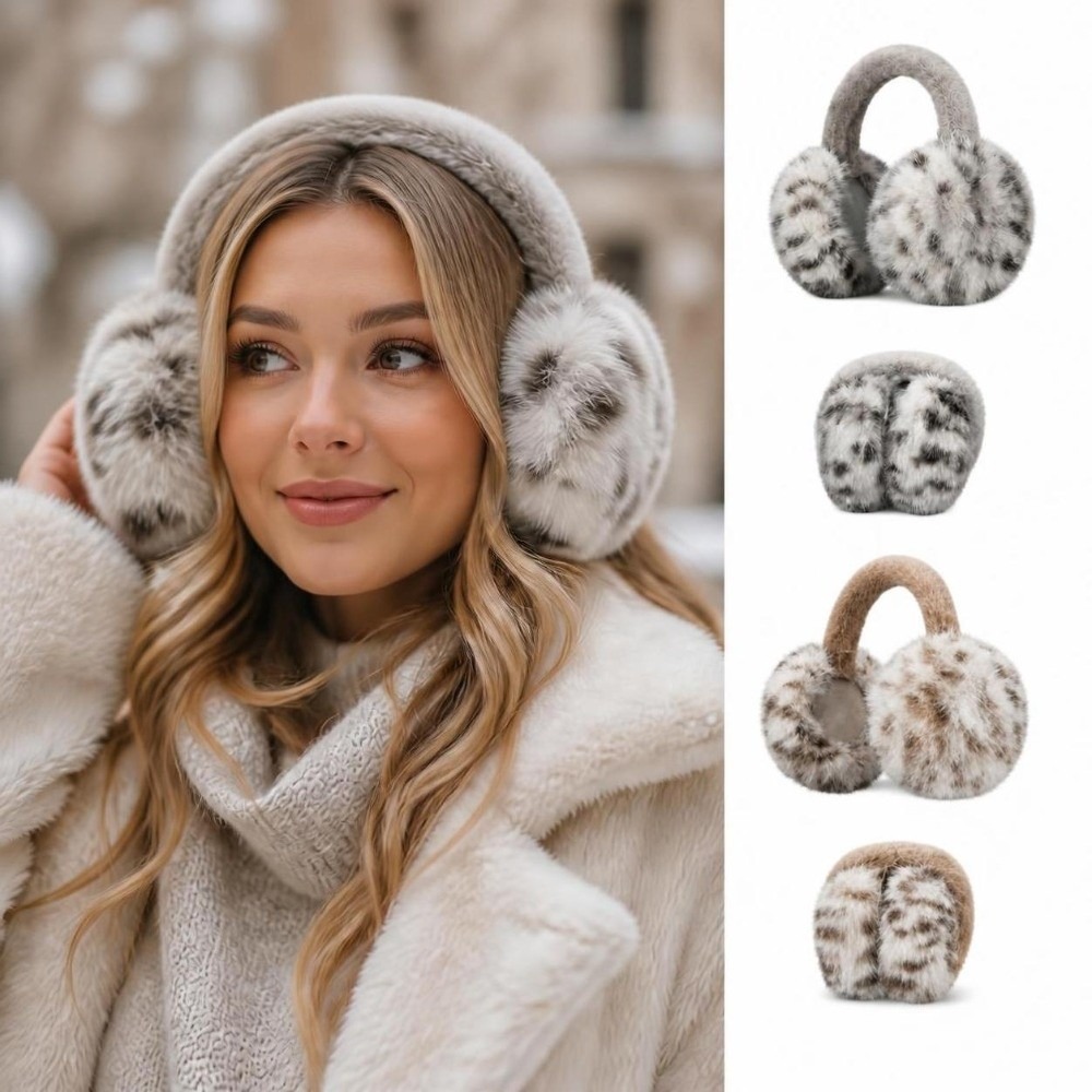 Earmuffs Foldable - Windproof Faux Fur Earmuffs Skin-Friendly Soft