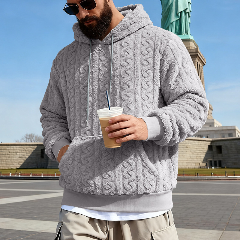 Men's Fleece Hoodie Winter War - Sherpa Hoodie Fleece ulasan dan harga