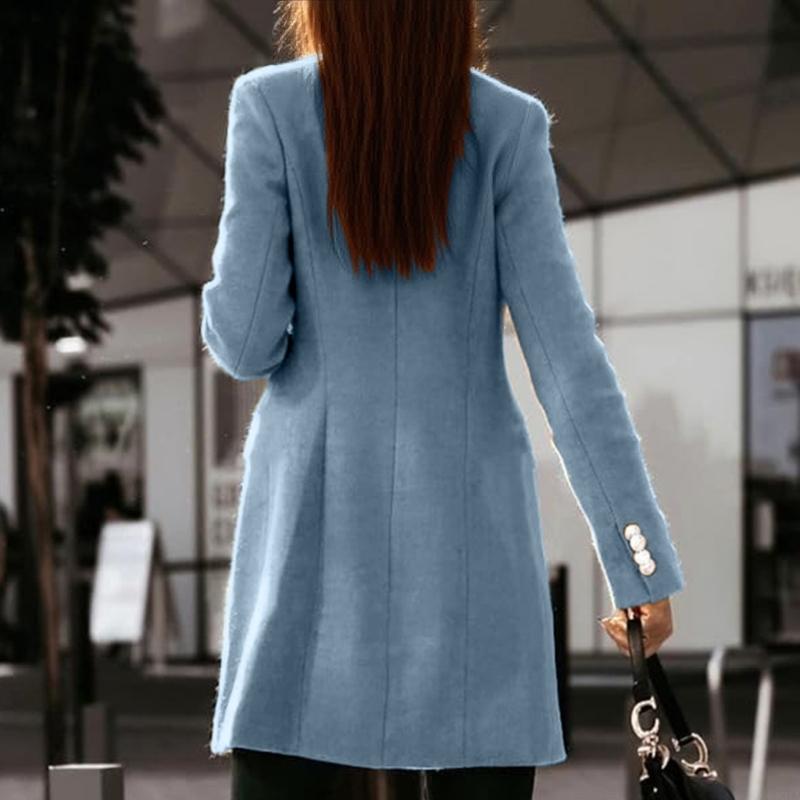 831A Womens Fall Winter Wool C - Wool Coat Peacoat ulasan dan harga
