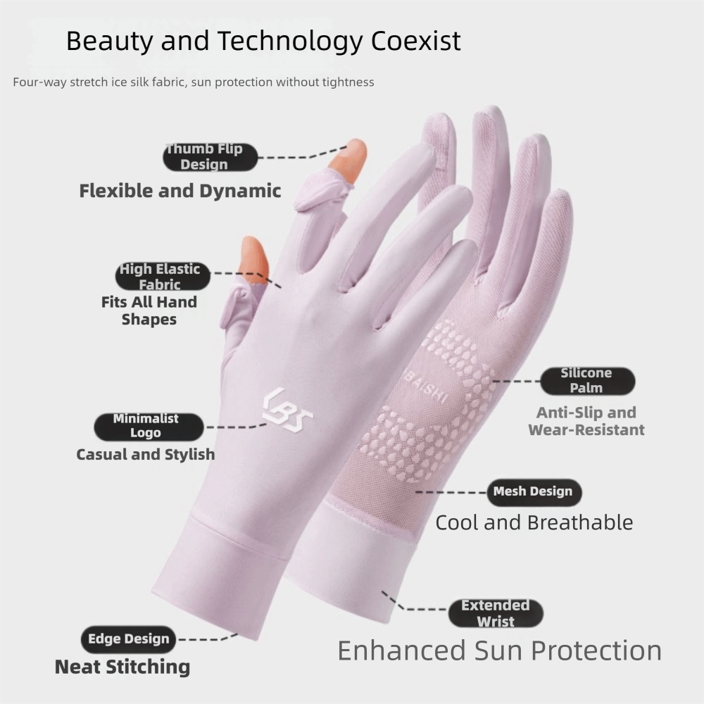 Extended Ice Silk UV Protectio - Touch Screen Gloves ulasan dan harga