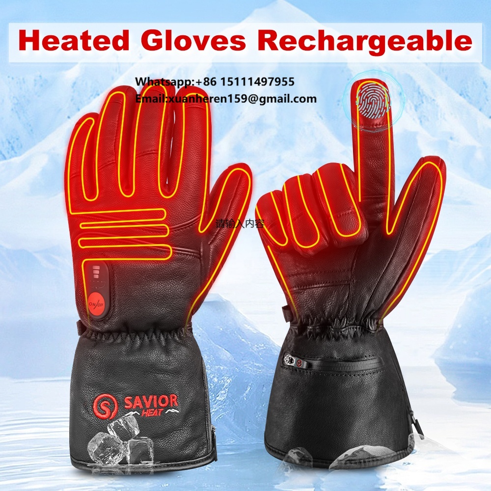 Heated Leather Gloves Men Wome - Touch Screen Gloves ulasan dan harga
