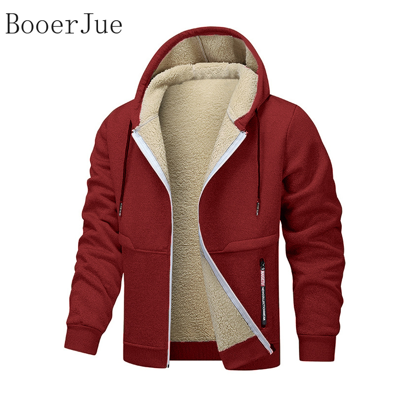 Thick Sherpa Lined Hooded Zipp - Sherpa Hoodie Fleece ulasan dan harga