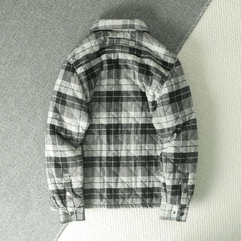 Fall Winter Men's Plaid Flanne - Flannel Shirt Lined ulasan dan harga
