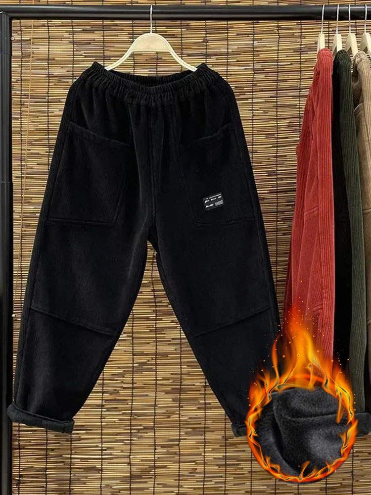 Casual Plus Velvet Womens Hare - Corduroy Pant Warm ulasan dan harga