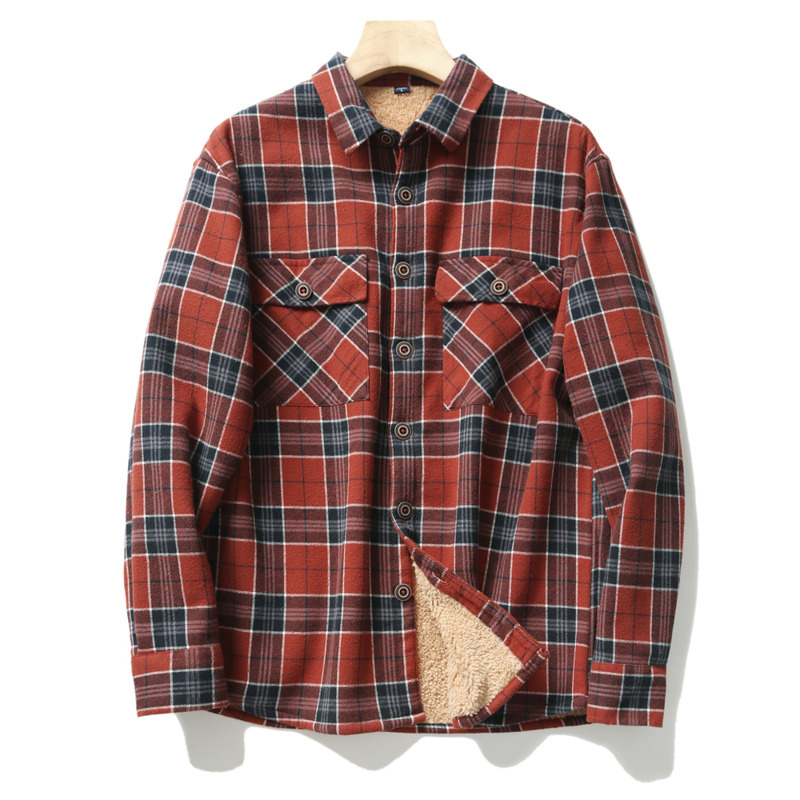 Men's Plaid Flannel Shirts Jac - Flannel Shirt Lined ulasan dan harga