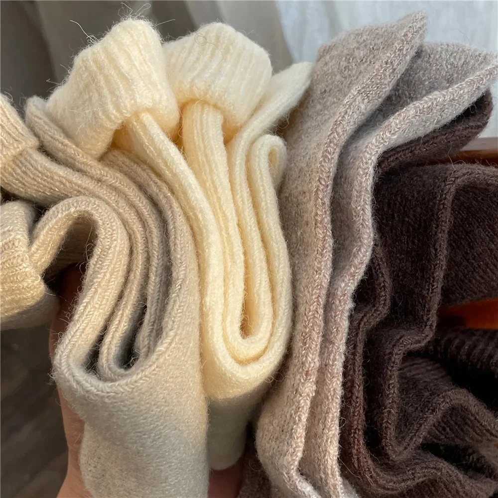 Solid Color Women Winter Thick - Thermal Sock Wool ulasan dan harga