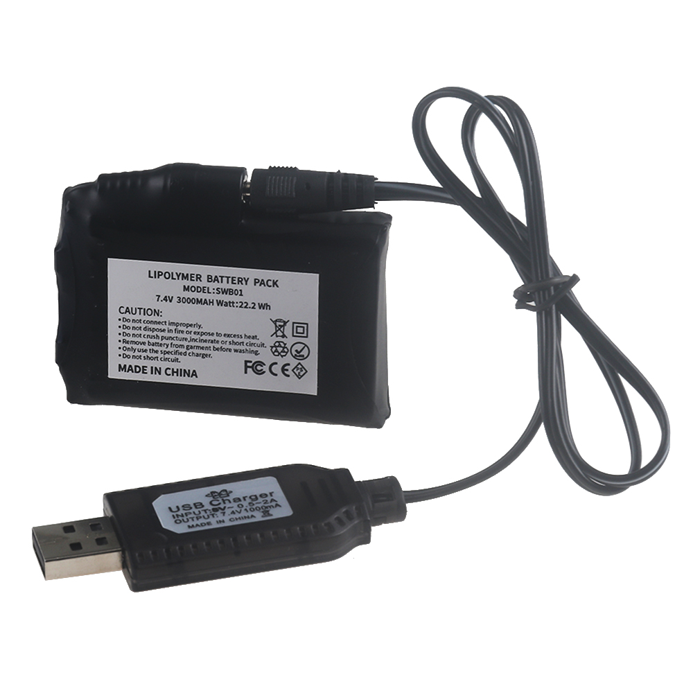 7.4V Li-Polymer 3000mah Batter - Heated Vest Battery ulasan dan harga