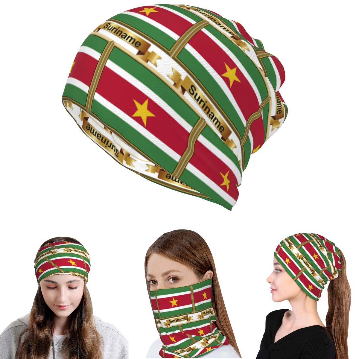 Suriname Flag Products (N) Ban - Knit Beanie Hat Warm ulasan dan harga
