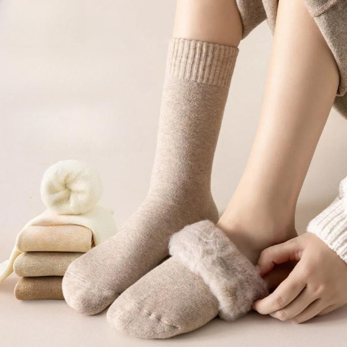 1 Pair Winter Warm Thermal Soc - Thermal Sock Wool ulasan dan harga