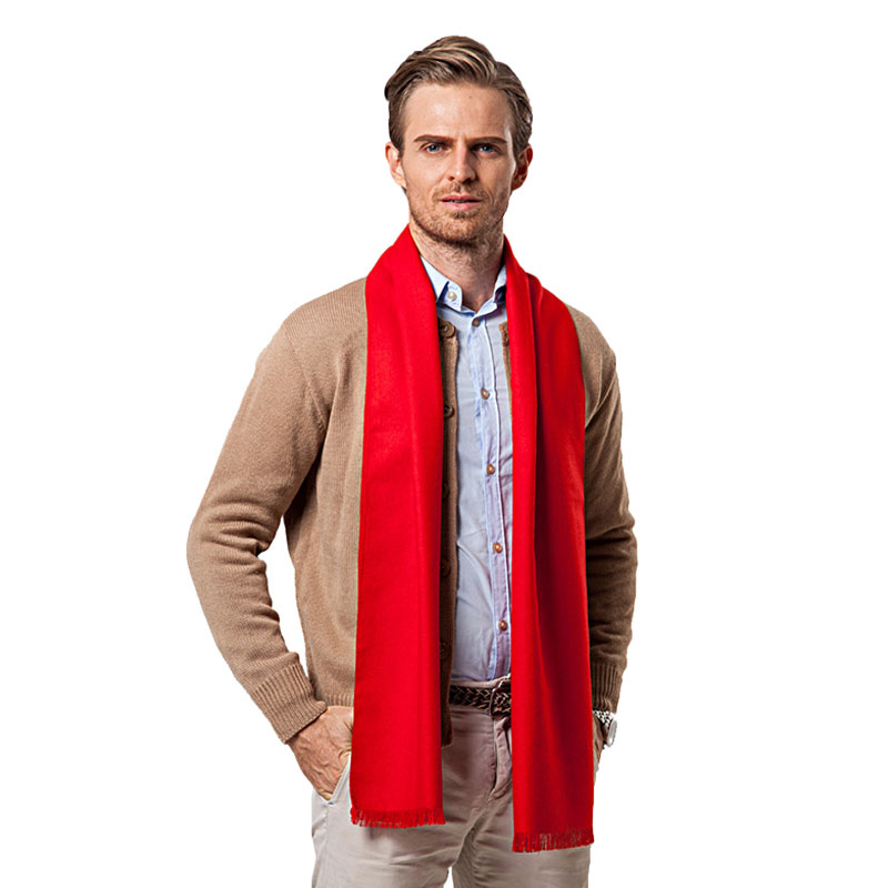 Fashion Winter Solid Color Men - Wool Scarf Men ulasan dan harga