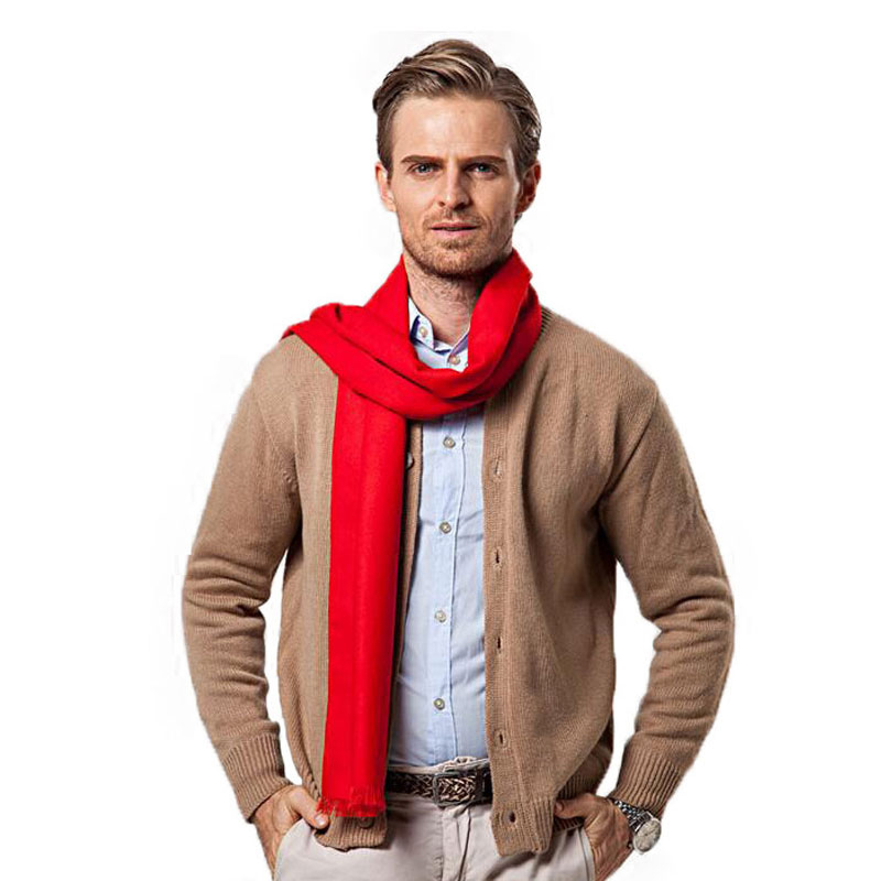 Fashion Winter Solid Color Men - Wool Scarf Men ulasan dan harga