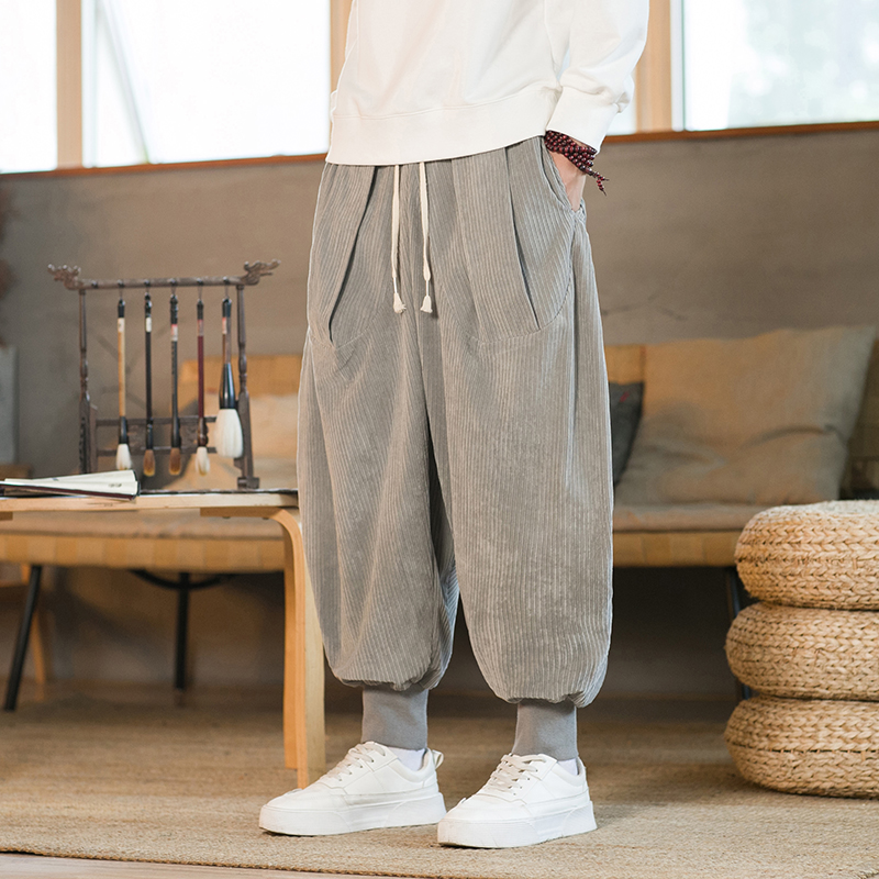 2023 Men Winter Solid Color Co - Corduroy Pant Warm ulasan dan harga