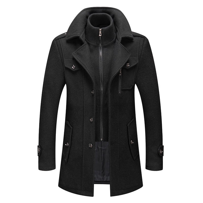 Winter Men's Wool Coat Oversiz - Wool Coat Peacoat ulasan dan harga