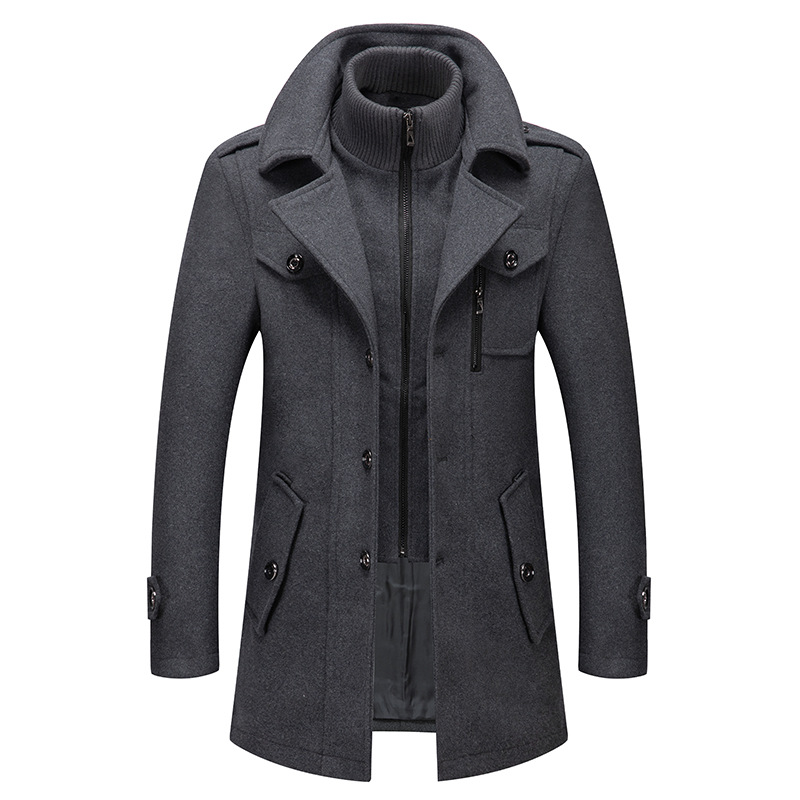 Winter Men's Wool Coat Oversiz - Wool Coat Peacoat ulasan dan harga
