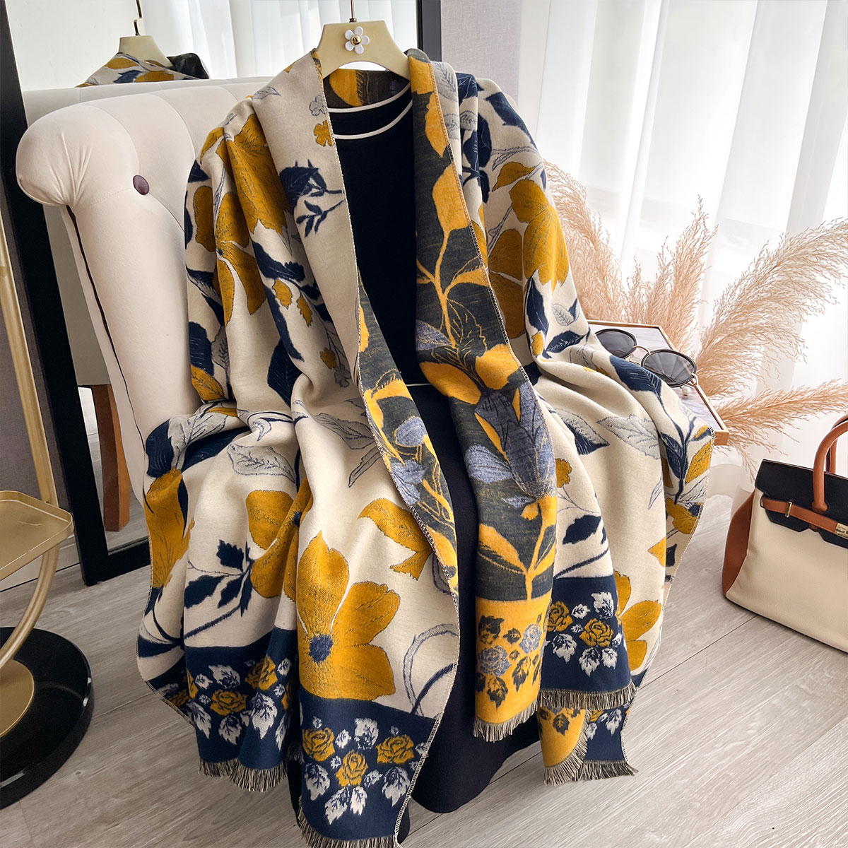 Women Thicken Luxury Winter Pa - Shawl Wrap Winter ulasan dan harga