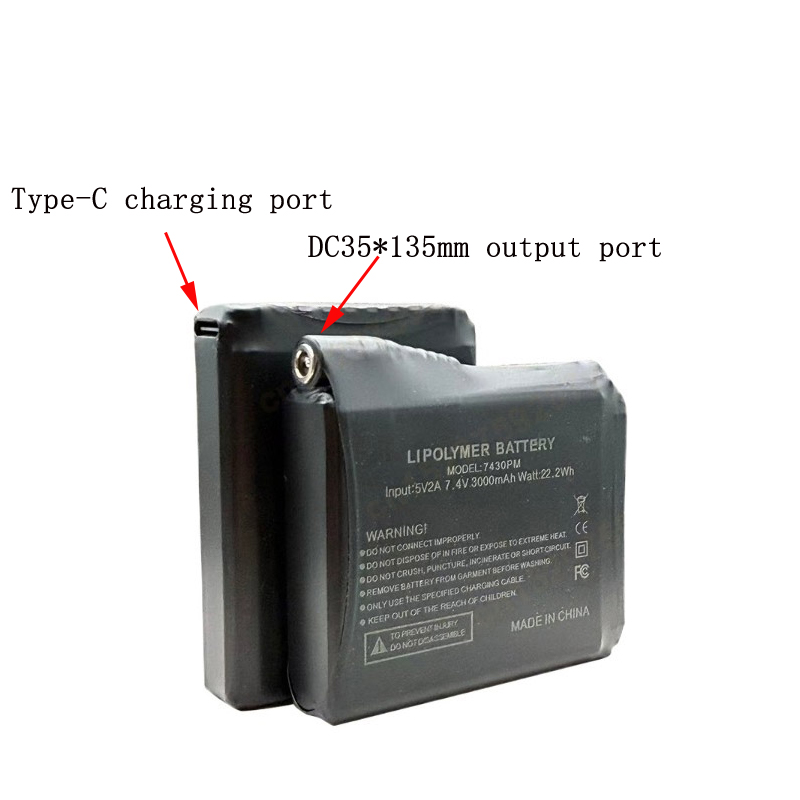 7.4V 3000mah Heated Gloves Bat - Heated Vest Battery ulasan dan harga