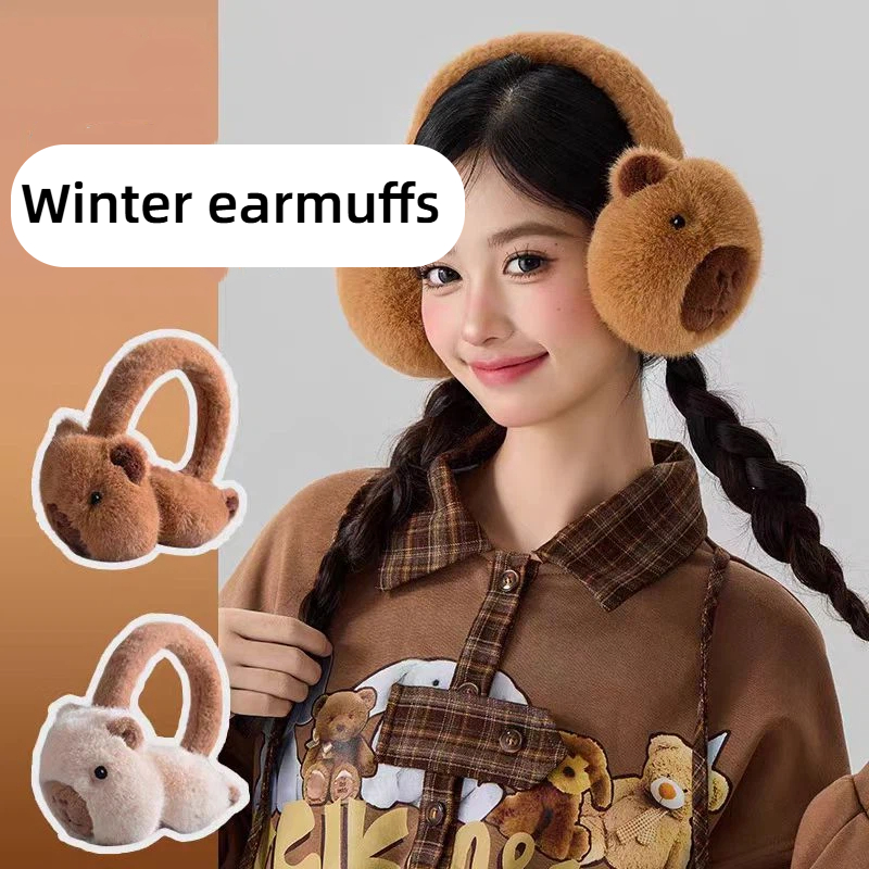Cute Capibala Earmuffs Cartoon - Earmuffs Foldable ulasan dan harga