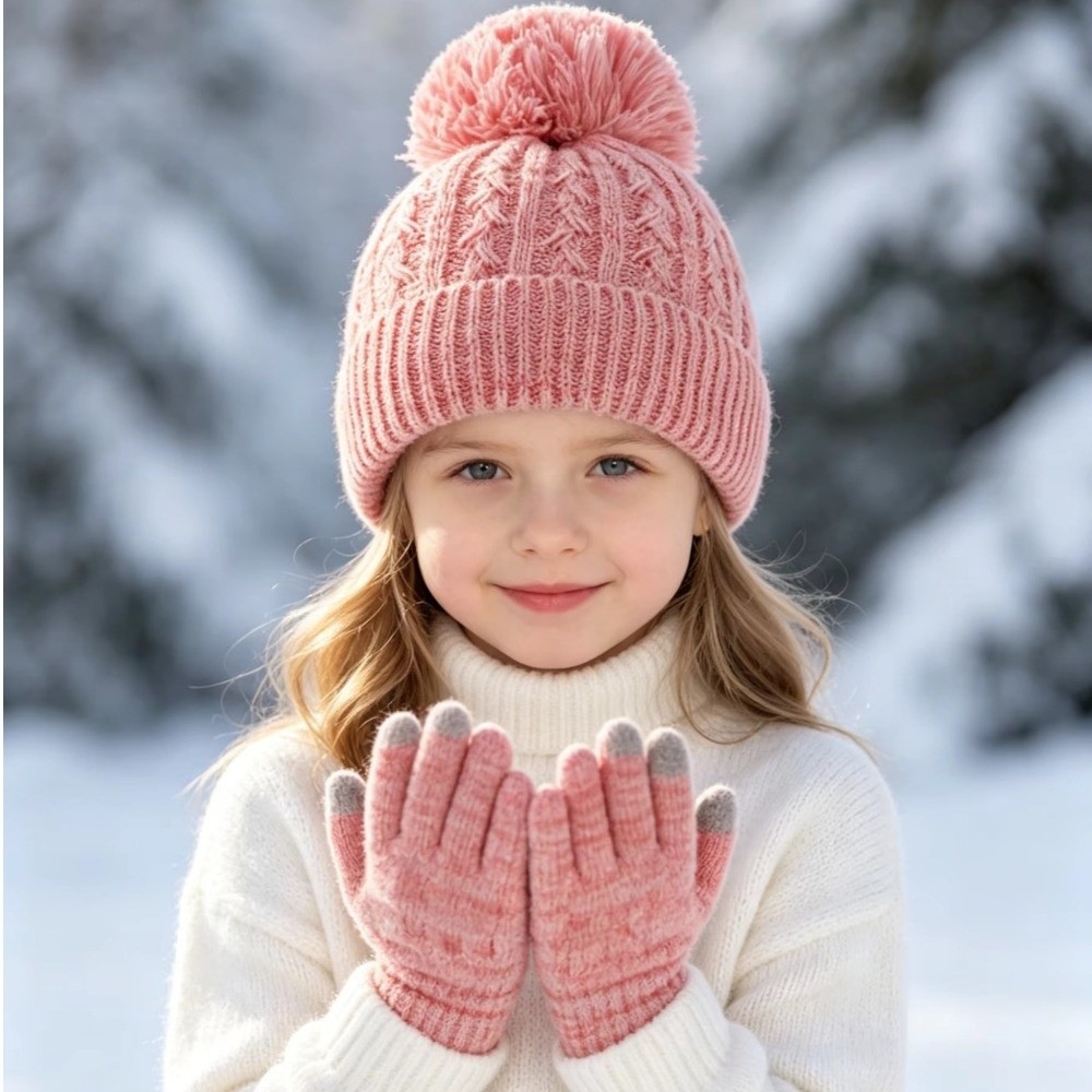 2Pcs/Set Fashion Winter Childr - Touch Screen Gloves ulasan dan harga