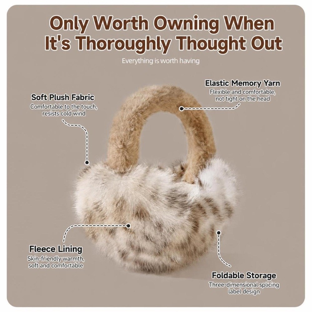Windproof Faux Fur Earmuffs Sk - Earmuffs Foldable ulasan dan harga