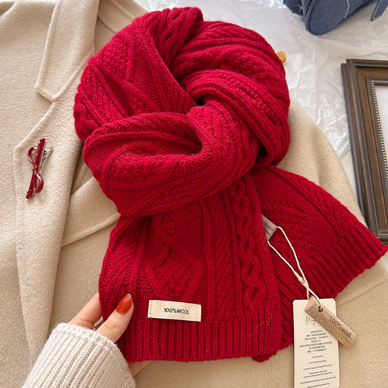Luxury 100% Wool Scarf Women M - Shawl Wrap Winter ulasan dan harga