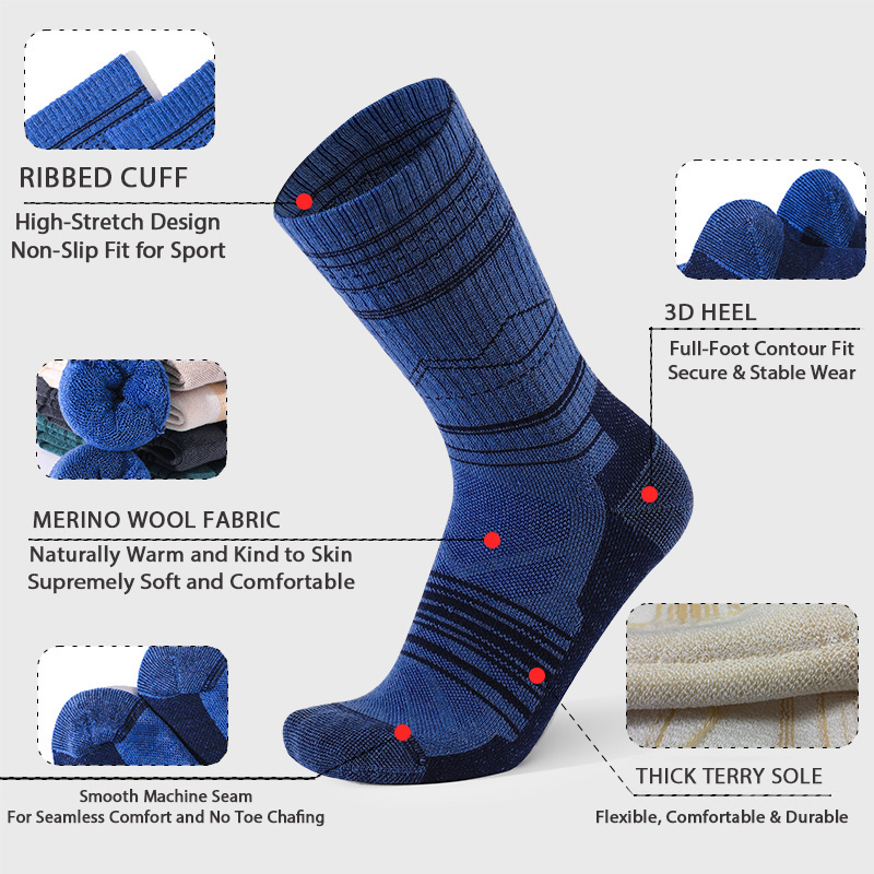 Merino Wool Boot Socks Thermal - Thermal Sock Wool ulasan dan harga