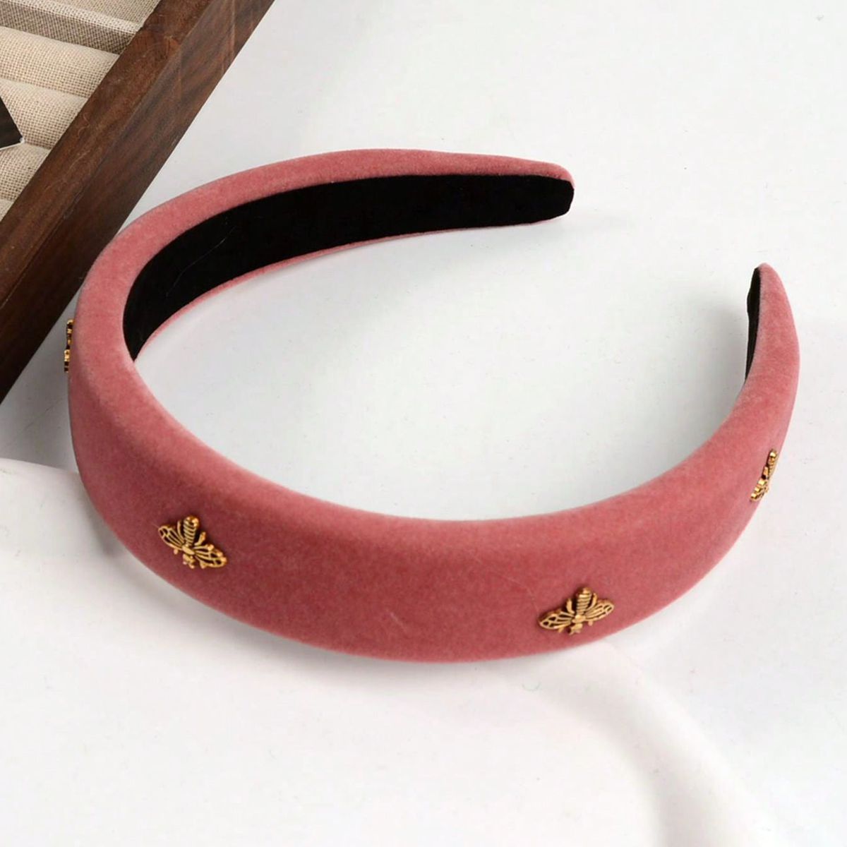 Little Bee Black Velvet Headba - Winter Headband Fleece ulasan dan harga