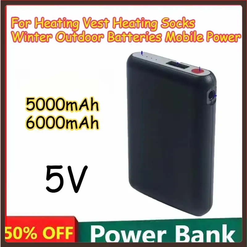 5000mAh 6000mAh 5V Rechargeabl - Heated Vest Battery ulasan dan harga