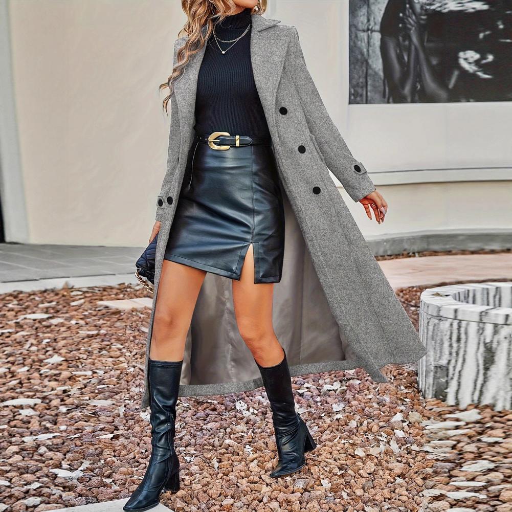 Autumn Coat Women's Long Wool  - Wool Coat Peacoat ulasan dan harga