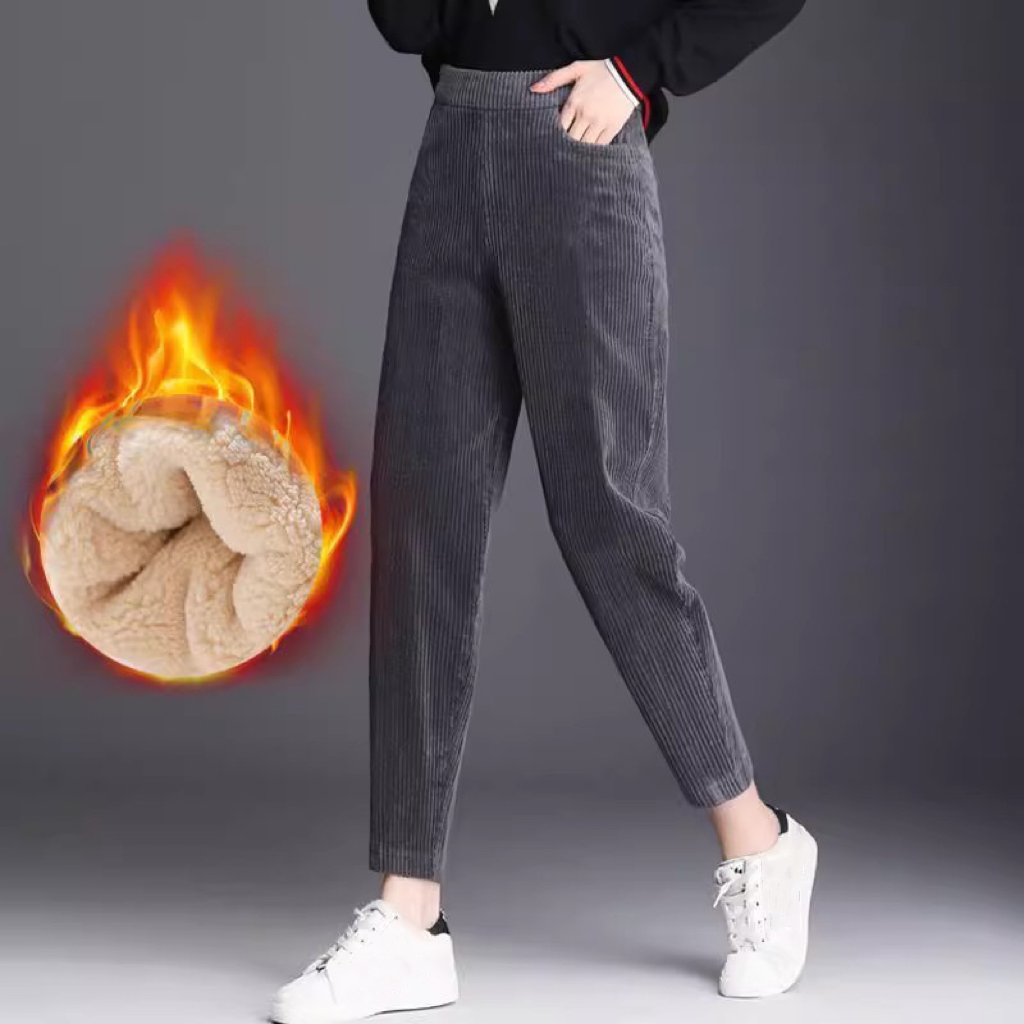 1pcs Women Autumn Winter Plush - Corduroy Pant Warm ulasan dan harga